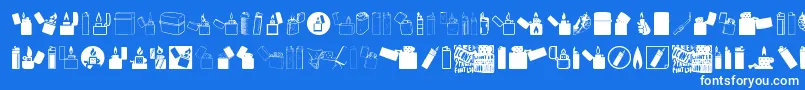 Lighter Icons Font – White Fonts on Blue Background