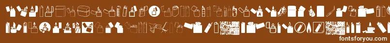 Lighter Icons Font – White Fonts on Brown Background