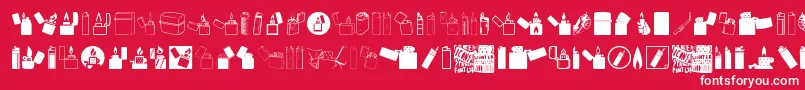 Lighter Icons Font – White Fonts on Red Background