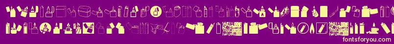 fuente Lighter Icons – Fuentes Amarillas Sobre Fondo Morado