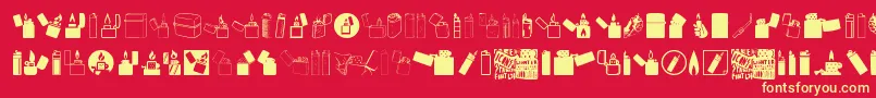 Шрифт Lighter Icons – жёлтые шрифты на красном фоне