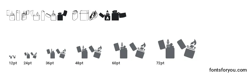 Tailles de police Lighter Icons