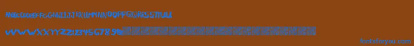 LightFuze Font – Blue Fonts on Brown Background