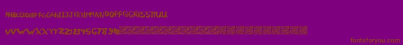 LightFuze Font – Brown Fonts on Purple Background