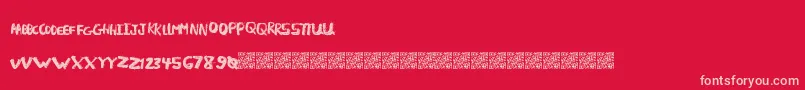 LightFuze Font – Pink Fonts on Red Background