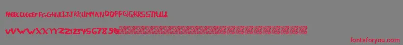 LightFuze Font – Red Fonts on Gray Background