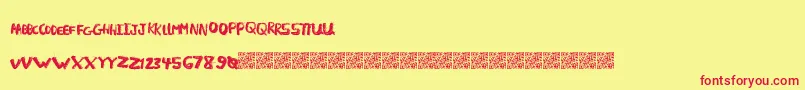 LightFuze Font – Red Fonts on Yellow Background