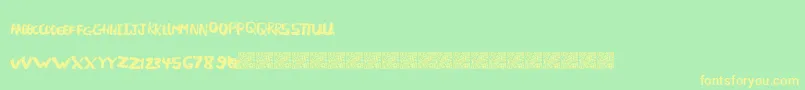 LightFuze Font – Yellow Fonts on Green Background