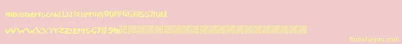 LightFuze Font – Yellow Fonts on Pink Background