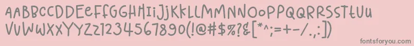 Lighthearted Pleasure Regular Font – Gray Fonts on Pink Background