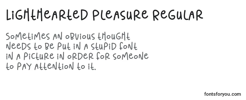 Обзор шрифта Lighthearted Pleasure Regular