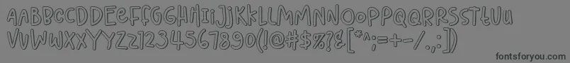 Lighthearted Pleasure Shadow-Schriftart – Schwarze Schriften auf grauem Hintergrund