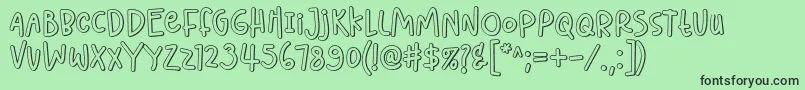 Lighthearted Pleasure Shadow Font – Black Fonts on Green Background