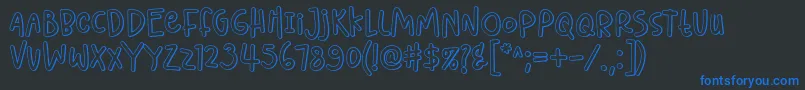 Lighthearted Pleasure Shadow Font – Blue Fonts on Black Background