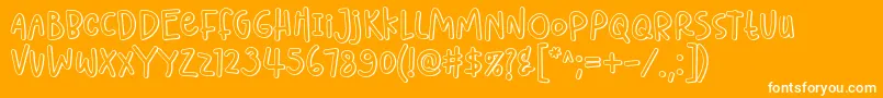 Lighthearted Pleasure Shadow Font – White Fonts on Orange Background