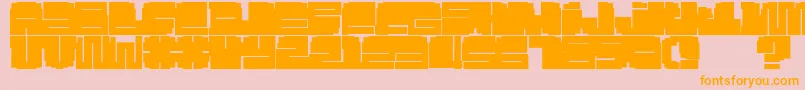 Silo Font – Orange Fonts on Pink Background