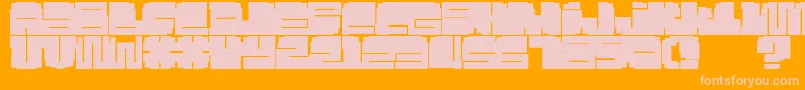 Silo Font – Pink Fonts on Orange Background