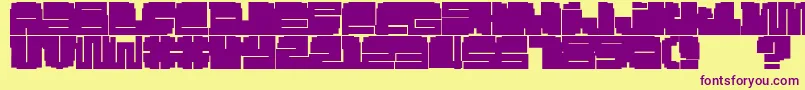 Silo Font – Purple Fonts on Yellow Background