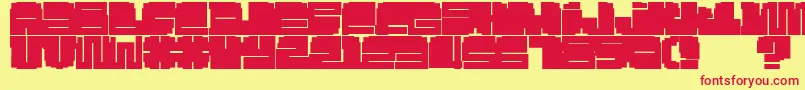 Silo Font – Red Fonts on Yellow Background