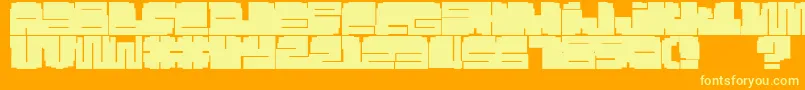 Silo Font – Yellow Fonts on Orange Background