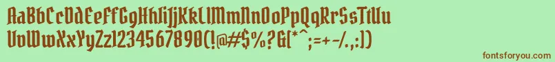 PirataoneRegular Font – Brown Fonts on Green Background