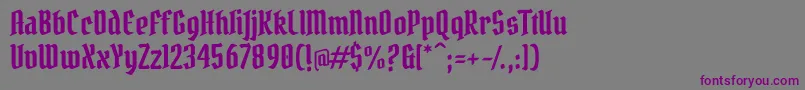 PirataoneRegular Font – Purple Fonts on Gray Background