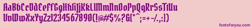 PirataoneRegular Font – Purple Fonts on Pink Background