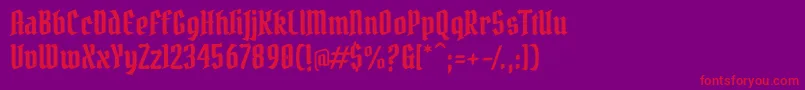 PirataoneRegular Font – Red Fonts on Purple Background