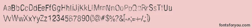 フォントLightRoast – ピンクの背景に黒い文字