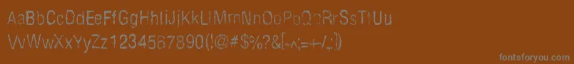 フォントLightRoast – 茶色の背景に灰色の文字