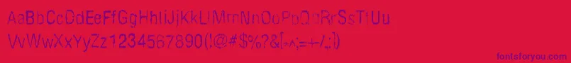 LightRoast Font – Purple Fonts on Red Background