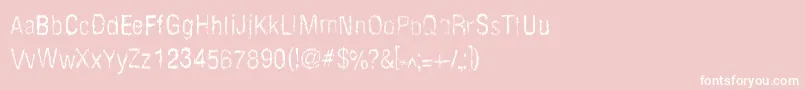 LightRoast Font – White Fonts on Pink Background