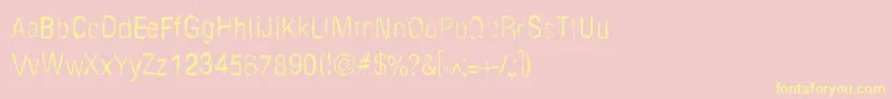 LightRoast-Schriftart – Gelbe Schriften auf rosa Hintergrund