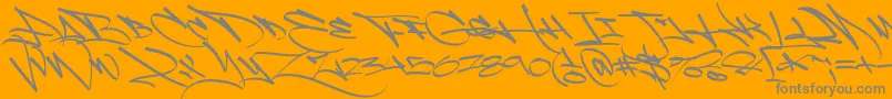 LightWandals PERSONAL-Schriftart – Graue Schriften auf orangefarbenem Hintergrund