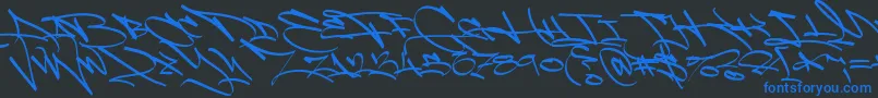 Шрифт LightWandalsAlt PERSONAL – синие шрифты на чёрном фоне