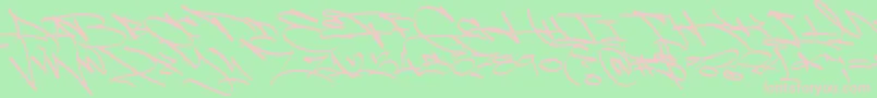 フォントLightWandalsAlt PERSONAL – 緑の背景にピンクのフォント
