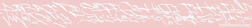 LightWandalsAlt PERSONAL Font – White Fonts on Pink Background