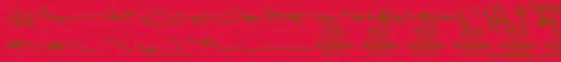 LightWandalsElement PERSONAL Font – Brown Fonts on Red Background