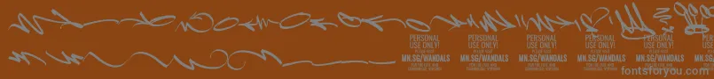 LightWandalsElement PERSONAL Font – Gray Fonts on Brown Background
