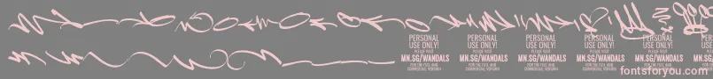 LightWandalsElement PERSONAL Font – Pink Fonts on Gray Background