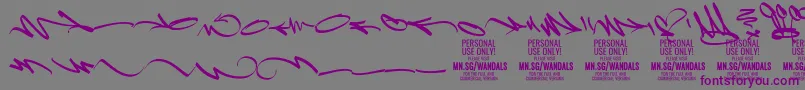 LightWandalsElement PERSONAL Font – Purple Fonts on Gray Background