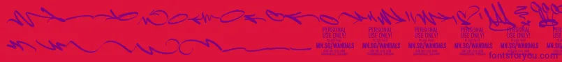 Weitere Informationen zur LightWandalsElement PERSONAL-Schriftart LightWandalsElement PERSONAL-Schriftart – Violette Schriften auf rotem Hintergrund