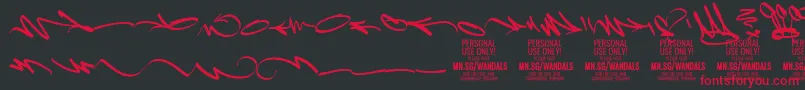 LightWandalsElement PERSONAL Font – Red Fonts on Black Background