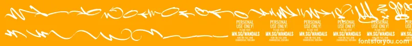 LightWandalsElement PERSONAL Font – White Fonts on Orange Background