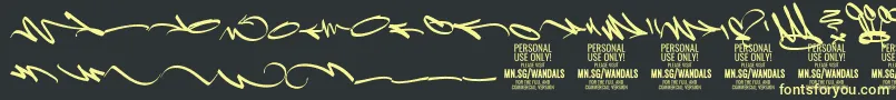 LightWandalsElement PERSONAL Font – Yellow Fonts on Black Background