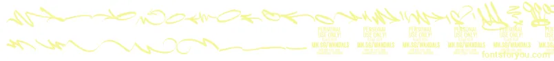 Czcionka LightWandalsElement PERSONAL – żółte czcionki