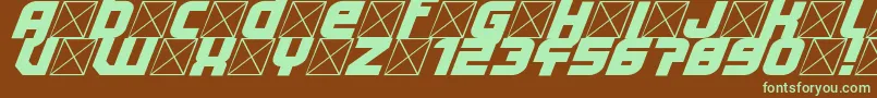 Lightyear Design Font – Green Fonts on Brown Background