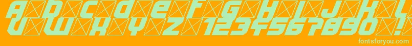 Lightyear Design Font – Green Fonts on Orange Background