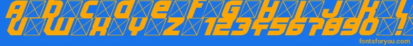 Lightyear Design Font – Orange Fonts on Blue Background