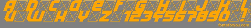 Lightyear Design Font – Orange Fonts on Gray Background